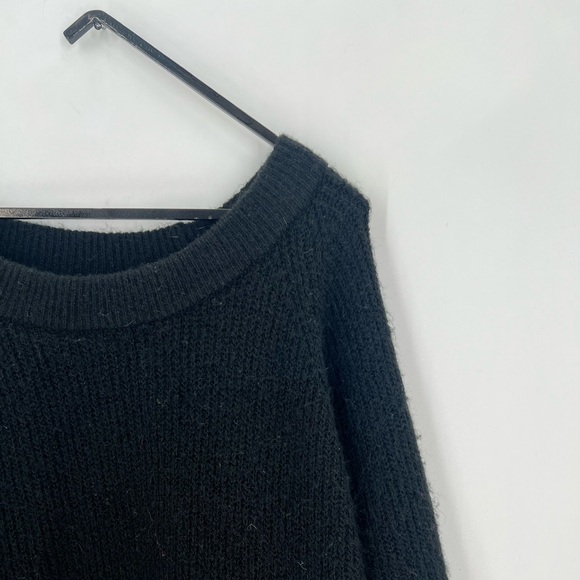 H&M Black Knit Calf Length Loose Fit Long Sleeve Long Line Sweater Dress - Picture 4 of 7